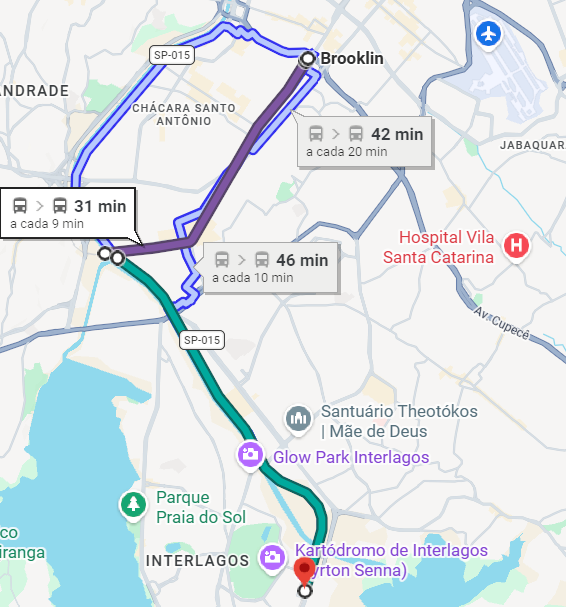 metro sp para o gp de f1